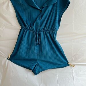 Teal women One Piece Romper